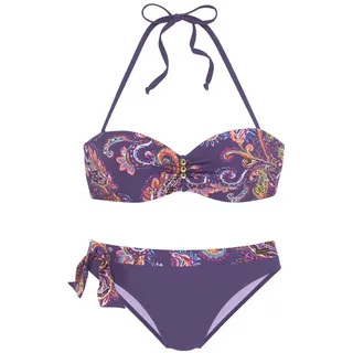 VIVANCE Bügel-Bandeau-Bikini Damen Lila 34 Cup E