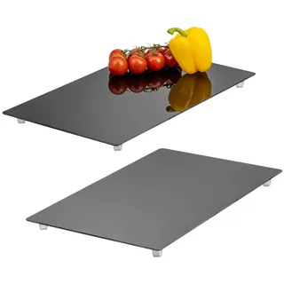 bremermann Herdabdeckplatte 2er-Set 30x3x52 cm schwarz