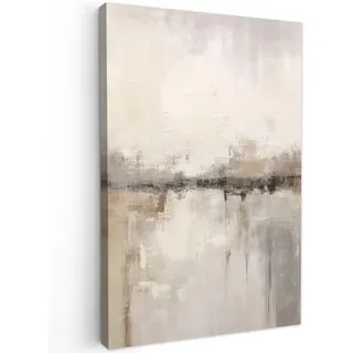 MuchoWow Leinwandbild Moderne Kunst - Abstrakt - Beige Deko XXL 80x120 cm , Textil , Kiefer , Rechteckig , 80x120 cm , FSC 100% , gerahmt , Bilder & Rahmen, Bilder, Leinwandbilder