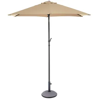 Butlers Sonnenschirm Siesta , Beige , Metall, Textil, Stein , 250x250 cm , Sonnenschutz, Sonnenschirme