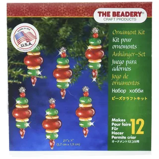 Beadery Kunststoff Holiday Perlen Ornament Kit Viktorianischer Weihnachtskugeln 5,7 cm x 1,9 x Macht 12
