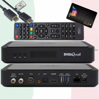 Digiquest RICD1251, Satellit, 4K Ultra HD, DVB-S2, DVB-T2, AVI, MP4, DIVX, MKV, MP3, JPG, BMP - Schwarz