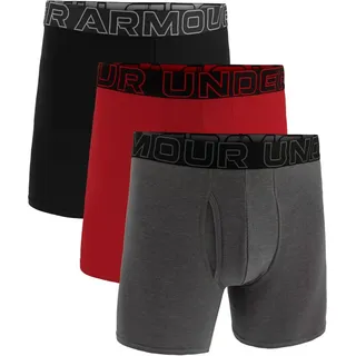 Under Armour Boxershorts COTTON-SOLID grau/schwarz/rot XL 3er Pack