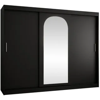 Mirjan24 Schwebetürenschrank Selfie 250 x 200 x 62 cm Schwarz