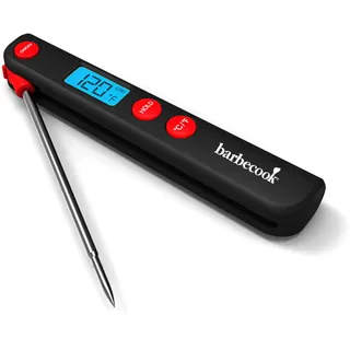 barbecook Hochwertiges Digitales Funk Thermometer Fuer BBQ, Grill und Steak aus Edelstahl und Kunststoff, kabelloses Fleischthermometer mit Anzeige der Kerntemperatur