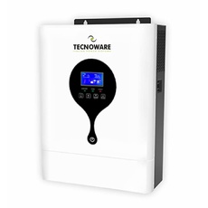 Tecnoware - Hybrid Solar-Wechselrichter 3500VA , Reine Sinuswelle , MPPT 120V-450V , Integriertes Batterieladegerät , Kontinuierliche Stromversorgung , USB/RS232 Schnittstelle , Weiß , 3500VA