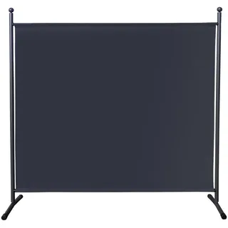 Quick Star Paravent 180 x 178 cm Stoff Raumteiler Groß Garten Stellwand Trennwand Balkon Sichtschutz Grau