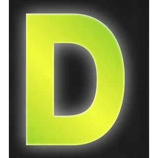 Conacord Klebebuchstabe D Reflektierend 8 cm Gelb
