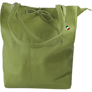 FLORENCE Shopper Leder Olivgrün