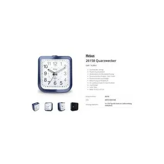 Mebus 26158 Quarz Wecker Blau