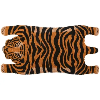 Esschert Design RB200 Tiger Kokos-Fußmatte, orange/schwarz