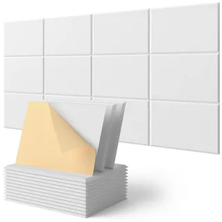 Akustikplatten Selbstklebend, Rechteck, Schalldämmung Wand, 12 Stück, Hohe Dichte Akustikpaneele, Schallschutz, Schallabsorber (30x40x0.9cm)