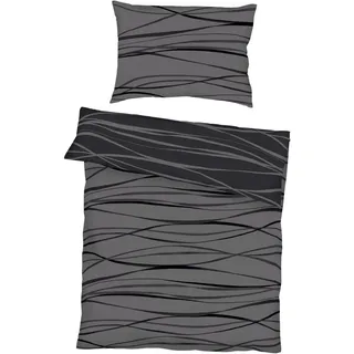 KAEPPEL MOTION Gestreift Grau 135 x 200 cm + 80 x 80 cm