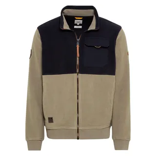 camel active Herren Fleecejacke aus recyceltem Polyester Khaki, Menswear-M