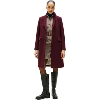 Tommy Hilfiger Damen Mantel Classic Wool Einreihig, Rot (Deep Burgundy), 40
