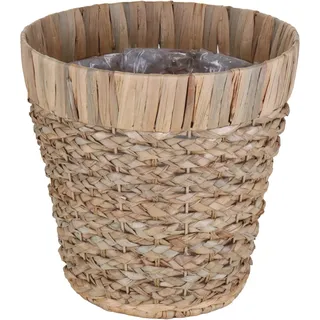 A.H.G. Pflanzkorb Bananenblatt mit Polybeutel Ø 24 cm x 23,5 cm Beige-Natur