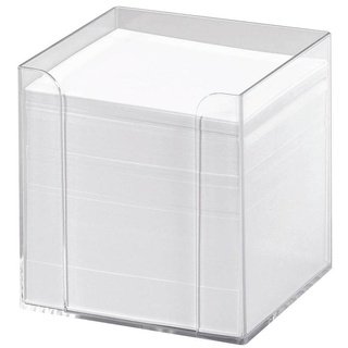 Folia Zettelbox transparent inkl. 700 Notizzettel weiß