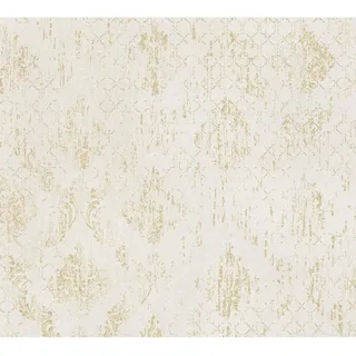 A.S. Creation Vliestapete Ornament Klassisch 10,05 m x 0,53 m Creme-Gold FSC®