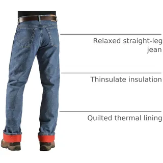 Wrangler Rugged Wear Woodland Herren Thermojeans - Blau - 30W / 30L