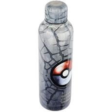 P:os 34146 - Edelstahl-Trinkflasche im Pokémon Design, 515 ml, doppelwandig, auslaufsicher, für Kohlensäure geeignet, ideal zum Genuss von Kalt- und Heißgetränken in Schule, Sport und Freizeit