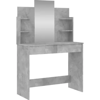 vidaXL Schminktisch mit Spiegel Betongrau 96x39x142 cm - Grau