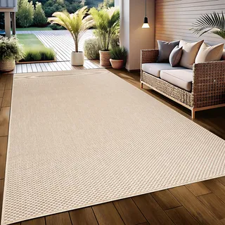 Home Affaire Teppich »Venedig auch als Läufer erhältlich«, rechteckig, 4 mm Höhe, In- und Outdoor geeignet, Sisal-Optik, Wetterfest & UV-beständig Home affaire beige B: cm 1 St.