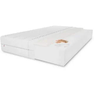 marpur Latexmatratze Memory 180x200 cm, Höhe 11 cm, Härtegrad H3, Farbe: Weiß, inkl. Bezug