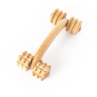 TUULI Massagegerät Rücken Nacken Schulter Massageroller Roller aus Holz
