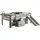 Spielbett Pino 90 x 200 cm Kiefer massiv grau lackiert