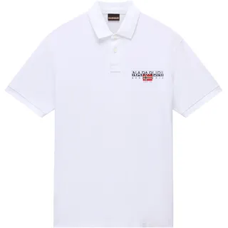Poloshirt NAPAPIJRI "E-AYLMER", Herren, Gr. M, weiß (hellweiß 002), Piqué, Obermaterial: 100% Baumwolle, unifarben, regular fit normal, Rundhals, eingesetzt Bündchen, Shirts Poloshirt, Mit Rundhalsausschnitt