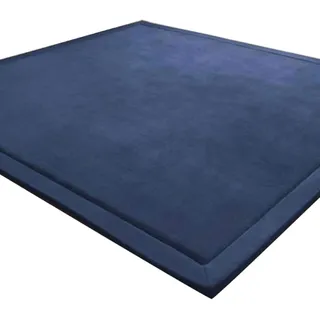 LEHOUR Verdickung Korallen Samt Teppich Kinder Krabbeldecke Weiche Tatami Teppiche Kinder rutschfeste Vergrößern Spielmatte (Dunkelblau, 200 * 200CM)