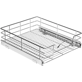 HOLDN’ STORAGE Ausziehbarer Schrank-Organizer – 12,7 cm hohe ausziehbare Schubladen für Küchenschränke – strapazierfähig – Korbgröße 43,2 cm B x 53,3 cm T x 12,7 cm H