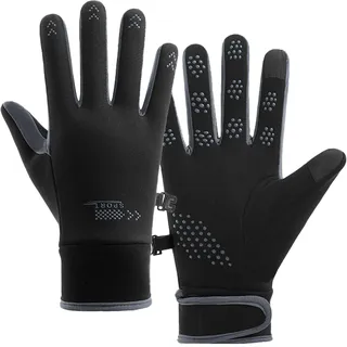 XDSP Touchscreen Handschuhe Herren Damen Sporthandschuhe Thermo Winterhandschuhe Anti-Rutsch Outdoor Laufhandschuhe Warme Winddichte Wasserdichter Fahrradhandschuhe für Laufen Radfahren Wandern