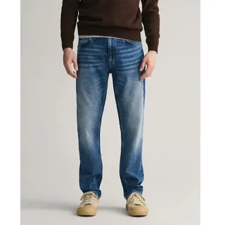 Gant Slim Fit Jeans - Mid Blue Vintage - 38 - 32