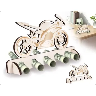 OHYANYAO Motorrad Holz Geld Dekorationen,Originelles Motorrad aus Holz Dekorationen für Männer,Kreatives Spardose für Familie,Freunde,Kollegen