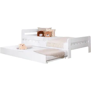 MID.YOU Bett Bennet mit Ausziehbett ca. 90x200 cm Weiß