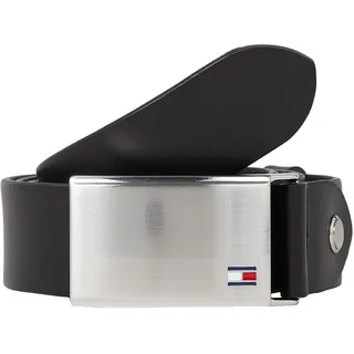 Tommy Hilfiger Gürtel Plaque Leder Schwarz 100
