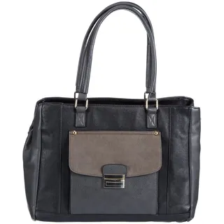 s.Oliver (Bags) College Lock Shopper 39.309.94.7019, Damen Schultertaschen, Schwarz (Schwarz 9999), 33x30x10 cm (B x H x T)