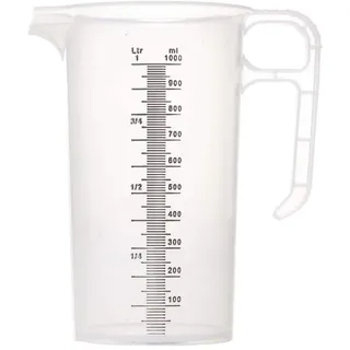 Pro-Measures FD326 Messbecher, Polypropylen, 1 l, 187 mm x 114 mm x 114 mm, durchscheinend