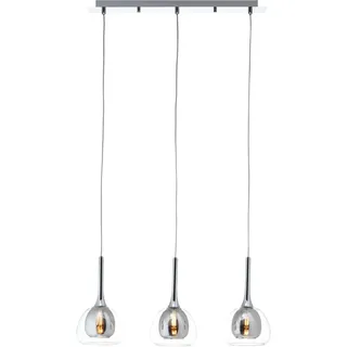 Brilliant Hadan 3-flg. E14 40 W  Durchmesser 3-flg. silberfarben