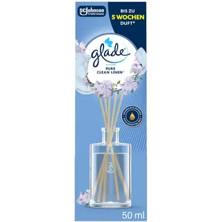 Glade Raumduft Duftstäbchen, Für Zuhause und das Badezimmer, Mit natürlichen Ölen, Pure Clean Linen, Hält 5 Wochen, 50 ml