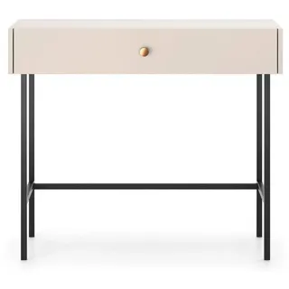 Selsey Schminktisch Divenos Greige 93 cm , Taupe , Metall , 1 Schubladen , Rechteckig , 93.2x79x39 cm , Wohnzimmer, Wohnzimmertische, Konsolentische