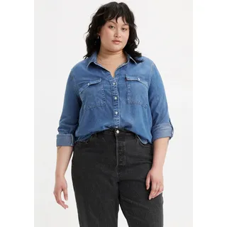 Levi's® Plus Jeansbluse »DOREEN UTILITY« mit Taschen, blau