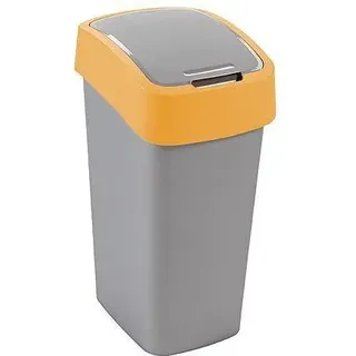 Curver Flip Bin 25L Abfallbehälter für Recycling - Orange, Grau
