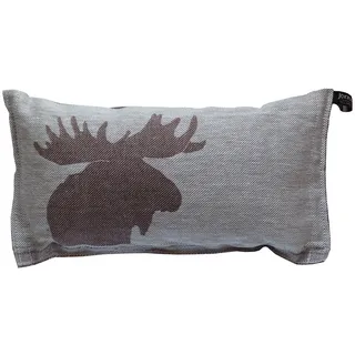 Jokipiin | 1 Saunakissen Minikissen Reisekissen | Design: Kaiku, braun/weiß | Maße: 40 x 22 cm, Leinen/Baumwolle | hergestellt in Finnland