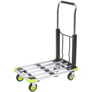 WONDAY Klappbarer Trolley aus Aluminium, Kapazität 100 kg, ausziehbare Platte 50 bis 72,5 cm