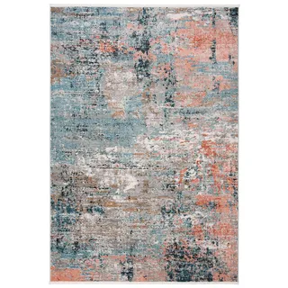 Safavieh Zeitgenössische Teppich für Wohnzimmer, Esszimmer, Schlafzimmer - Shivan Collection, Kurzer Flor, Grau und Rosa, 61 X 91 cm