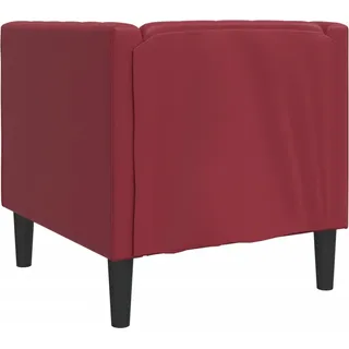 vidaXL Chesterfield-Sessel Weinrot Kunstleder - Rot