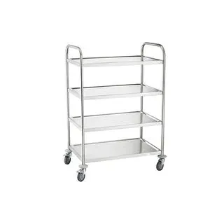 Servierwagen silber 84,5 x 52,5 x 125,0 cm