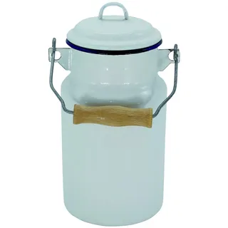 Krüger Emaille Milchkanne Husum 2,0 L | Für Milch, Saft & Dekoration